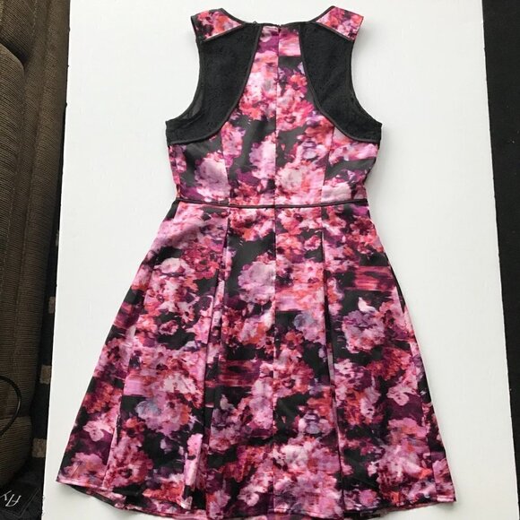 ROBERT RODRIGUEZ Sleeveless Fit Flare A-Line Dress Pink/Black 8 - Picture 9 of 16